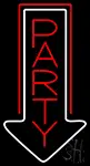 Party With Arrow 1 LED Neon Sign