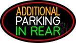 Additional Parking In Rear Oval With Red Border LED Neon Sign