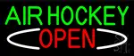 Air Hockey Open LED Neon Sign