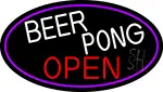 Beer Pong Open LED Neon Sign