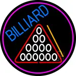 Billiard Oval With Pink Border LED Neon Sign
