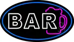Block Bar With Beer Mug LED Neon Sign