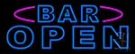 Blue Bar Open Double Stroke LED Neon Sign