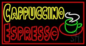Yellow Cappuccino Red Espresso LED Neon Sign