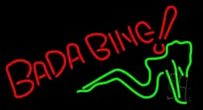Bada Bing Girl LED Neon Sign