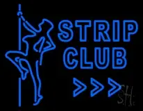 Blue Strip Club LED Neon Sign