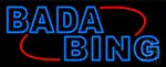 Double Stroke Blue Bada Bing LED Neon Sign