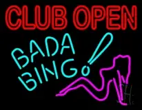 Club Open Bada Bing LED Neon Sign