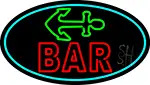Double Stroke Red Bar With Anchor LED Neon Sign