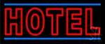 Double Stroke Red Hotel LED Neon Sign