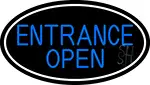Entrance Open Oval With White Border LED Neon Sign