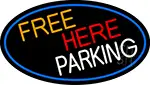 Free Her Parking Oval With Blue Border LED Neon Sign