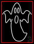 Ghost With Red Border LED Neon Sign