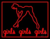 Girls Girls Girls Strip Club LED Neon Sign