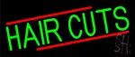 Green Hair Cuts LED Neon Sign
