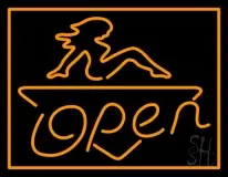 Open Strip Girl LED Neon Sign
