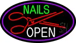 Nails Open With Scissors LED Neon Sign