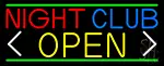 Night Club With Arrow Open LED Neon Sign