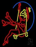 Red Strip Girls LED Neon Sign