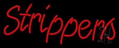 Red Strippers LED Neon Sign