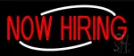 Now Hiring Red LED Neon Sign