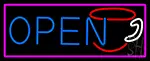 Open Inside Coffee Cup LED Neon Sign