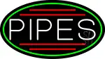 Pipes Bar Oval With Green Border LED Neon Sign