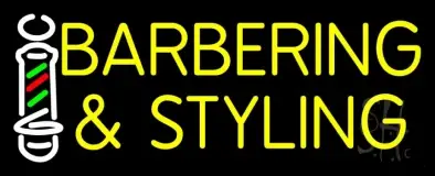 Barbering And Styling LED Neon Sign