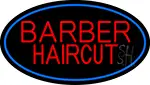 Red Barber Haircuts LED Neon Sign