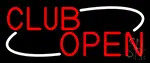 Red Club Open LED Neon Sign
