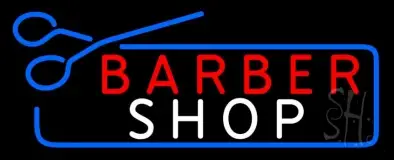 Barber Shop With Scissor LED Neon Sign