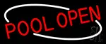 Red Pool Open LED Neon Sign
