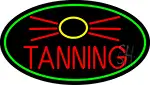 Red Tanning With Sun Logo LED Neon Sign