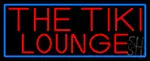 Red The Tiki Lounge With Blue Border LED Neon Sign