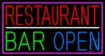 Restaurant Bar Open LED Neon Sign