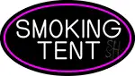 Smoking Tent Oval With Pink Border LED Neon Sign