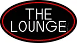 The Lounge Oval With Red Border LED Neon Sign