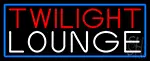 Twilight Lounge With Blue Border LED Neon Sign