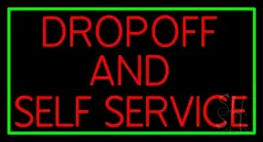 Drop Off And Self Service LED Neon Sign