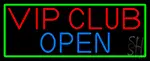 Vip Club With Green Border LED Neon Sign