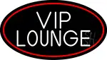 Vip Lounge Oval With Red Border LED Neon Sign