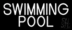 White Swimming Pool LED Neon Sign