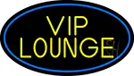 Yellow Vip Lounge Oval With Blue Border LED Neon Sign