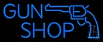 Blue Gun Shop LED Neon Sign