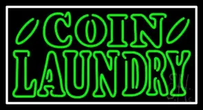 Green Coin Laundry LED Neon Sign