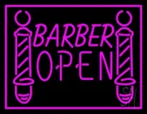 Pink Barber Open LED Neon Sign