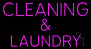 Pink Cleaning And Laundry LED Neon Sign