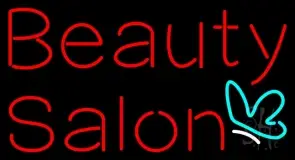 Red Beauty Salon Logo LED Neon Sign