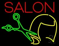 Salon With Scissor Logo LED Neon Sign
