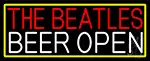 The Beatles Beer Open With Yellow Border LED Neon Sign